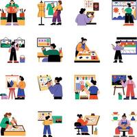 Creative Professions Flat Character Illustrations vector