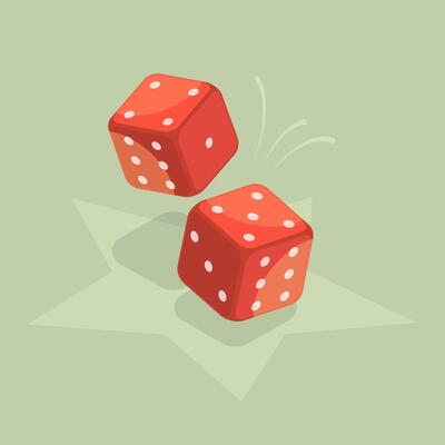 3D Isometric Flat Icon of Dice