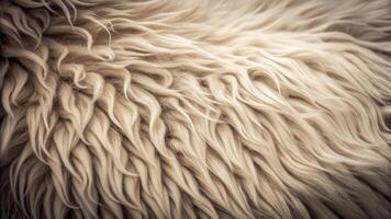 A close up of a fluffy sheep's fur photo