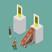 3D Isometric Flat Conceptual Illustration of Unfair Promotion vector