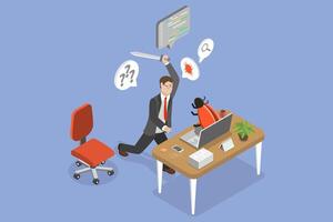 3D Isometric Flat Conceptual Illustration of Software Testing vector