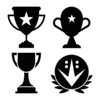 Illustration of Three Different Trophy Designs vector