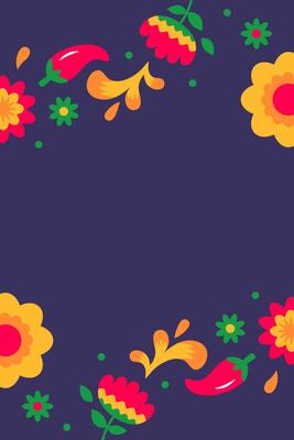 Cinco de Mayo Poster Vertical Border Background