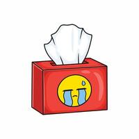 Illustration of a red box with toilet paper and a napkin vector
