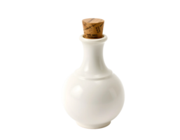 White bottle with cork isolated on transparent background png