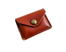 Brown leather wallet isolated on a transparent background png