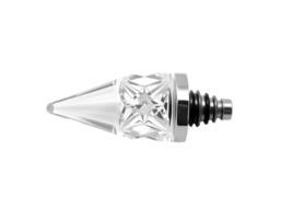 3d representación de un cristal lámpara aislado en un transparente antecedentes png