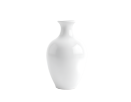 White vase isolated on transparent background png