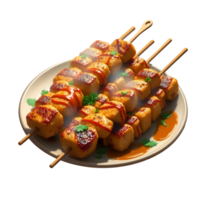 Grilled Chicken Skewers isolated png