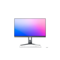 Modern Computer Setup with Sleek Monitor and Keyboard png
