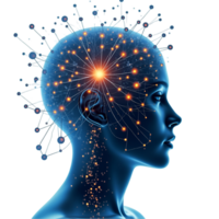 Abstract Representation of a Mind with Data Points png