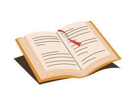 Reading a book concept, teaching, studying, literature, dictionaries, encyclopedias vector