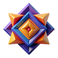 extraordinary contemporary Abstract 3D Geometric Colorful Shapes Illustration original png