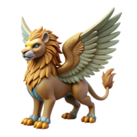 impressive rustic Griffins 3D Render, Fantasy Creature 4K png