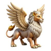 elegant contemporary Griffins 3D Model Render authentic png