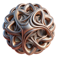 stunning rustic Abstract 3D Render of Intricate Metallic Knot authentic png