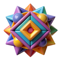extraordinary creative Colorful 3D Abstract Geometric Illustration high resolution png