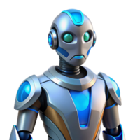 beautiful rustic Friendly Robot 3D Render high resolution png