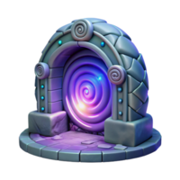 beautiful minimalist Spiral Gateway 3D Render authentic png