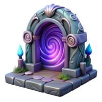 wonderful rustic Fantasy Portal 3D Model 4K png
