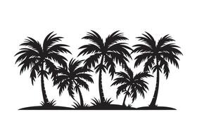 Silhouette of Palm Trees vector