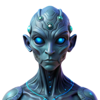 beautiful rustic dramatic minimalist Portrait of an alien being with bioluminescent skin, intricate patterns, and multiple eyes, dark and mysterious lighting, surreal style, original professional png
