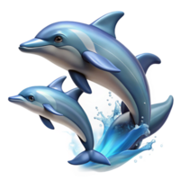 impressive abstract beautiful minimalist A group of dolphins leaping out of the ocean, dynamic lighting, action photography style authentic detailed png