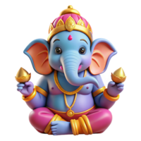 extraordinary rustic serene contemporary A powerful Ganesh, remover of obstacles, vibrant and colorful, Hindu art style authentic genuine png