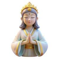 magnificent modern extraordinary abstract A benevolent Kannon, the Goddess of Mercy, radiating compassion, soft and serene lighting, Japanese art style high quality premium png