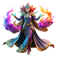 beautiful rustic stunning modern A powerful sorceress summoning a spectral phoenix, dynamic lighting, vibrant colors, art by Boris Vallejo, flowing fabrics detailed exclusive png