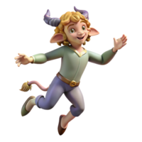 dramatic rustic magnificent artistic A playful satyr dancing in a woodland clearing, whimsical and lively, Rococo style professional genuine png