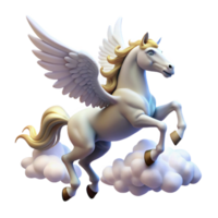 extraordinary rustic stunning classic A graceful Pegasus soaring through the clouds, majestic and ethereal lighting, Renaissance style high resolution professional png
