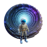 wonderful artistic wonderful minimalist A lone astronaut gazing at a swirling vortex of binary code in deep space, stars faintly visible, digital art style, dimly lit genuine 4K png