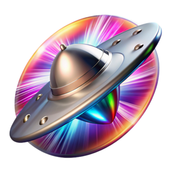 vibrante criativo deslumbrante vintage uma lustroso, prata nave espacial piercing através uma buraco de minhoca, vibrante listras do cor em torno da isto, dinâmico iluminação, ficção científica arte estilo Alto resolução Prêmio png