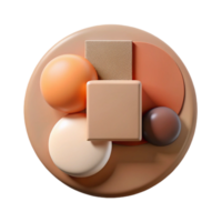 stunning abstract stunning modern A minimalist composition of overlapping circles and squares, in muted earth tones, with soft, diffused lighting, in a Bauhaus style detailed professional png