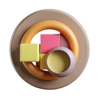 extraordinary traditional vibrant abstract A minimalist composition of overlapping circles and squares, in muted earth tones, with soft, diffused lighting, in a Bauhaus style premium high resolution png