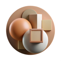 impressive abstract impressive minimalist A minimalist composition of overlapping circles and squares, in muted earth tones, with soft, diffused lighting, in a Bauhaus style genuine authentic png