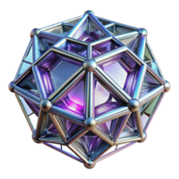 dramatic abstract magnificent vintage A complex fractal structure resembling a crystal, illuminated by a laser beam, in a futuristic style professional genuine png