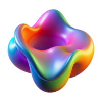 beautiful minimalist vibrant minimalist A fluid, amorphous shape shifting and morphing, illuminated by a gradient of rainbow colors, in a psychedelic style detailed high quality png