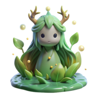 magnificent classic elegant vintage A serene forest spirit, formed from flowing water and leaves, surrounded by glowing fireflies, soft, diffused light. Pre-Raphaelite style 4K original png