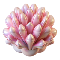 wonderful rustic extraordinary modern An intricate, organic structure resembling a seashell, rendered in pearly white and iridescent pink, illuminated by soft, diffused light original 4K png