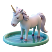 dramatic minimalist impressive abstract A serene unicorn drinking from a crystal-clear pond, soft morning light, hyperrealistic style detailed authentic png