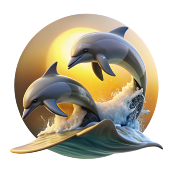 その他 Artbeats Dolphins exceptional futuristic A pod of dolphins leaping through the