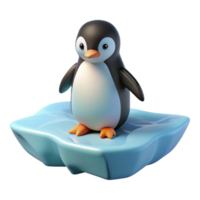 stunning abstract wonderful vintage A solitary penguin standing on an iceberg in the Antarctic, surrounded by a vast expanse of ice and snow. Stark, minimalist style high quality original png