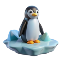 vibrant minimalist serene abstract A solitary penguin standing on an iceberg in the Antarctic, surrounded by a vast expanse of ice and snow. Stark, minimalist style detailed original png