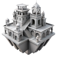 stunning classic extraordinary creative A gravity-defying Escher-esque building, impossible architecture, intricate details, monochrome, surrealism, premium high resolution png