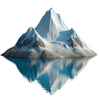 impressive abstract wonderful vintage A snow-covered mountain peak reflecting in a still lake, crisp morning light, realistic style high resolution genuine png