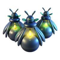 impressive classic beautiful vintage A group of fireflies illuminating a dark forest, bioluminescent lighting, magical realism style high quality professional png