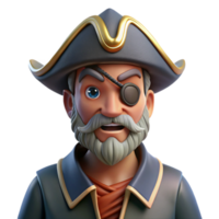 extraordinary abstract serene abstract Portrait of a grizzled pirate captain with a weathered face and an eye patch, a menacing grin, dramatic chiaroscuro lighting genuine premium png