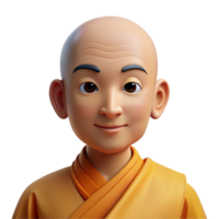 vibrant classic magnificent minimalist Portrait of a serene Buddhist monk in saffron robes, a peaceful expression, soft, diffused natural light professional professional png